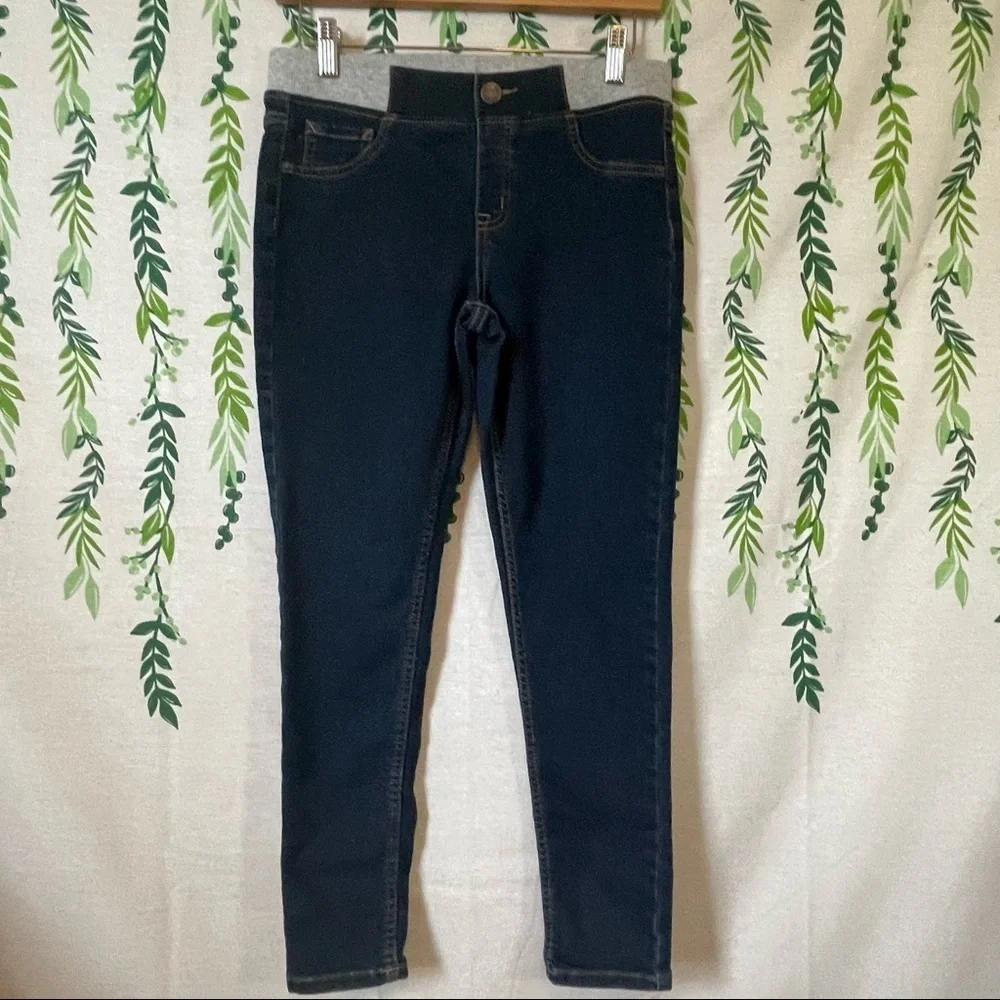 Size 12 Plus Justice Mid Rise Knit Waist Jeggings E2